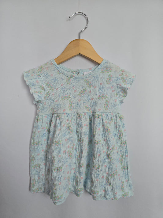 Bluey Powder Blue Textured Dress • 18 months