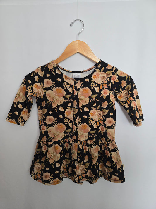 Jax & Lennon Moody Floral Peplum • 5-6 years