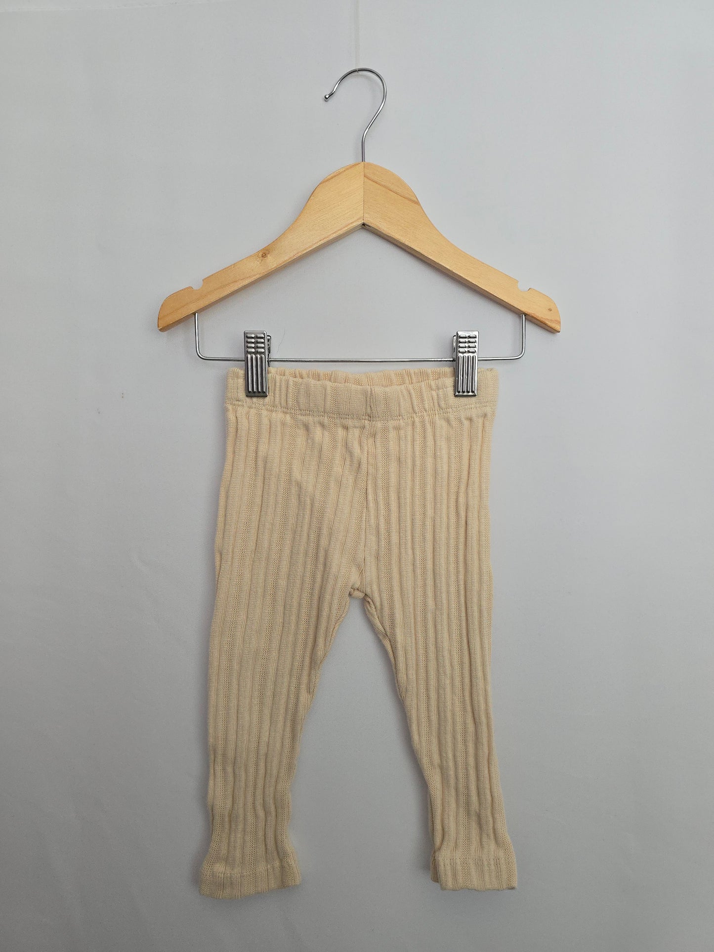 Dirkje Cream Ribbed Leggings • 24 months
