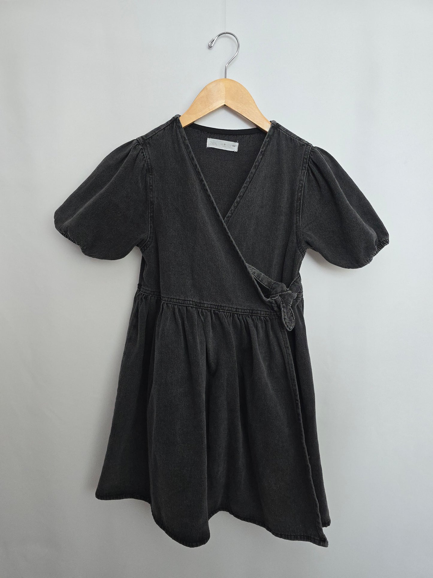 Zara Grey Wash Denim Kimono Dress • 9 years