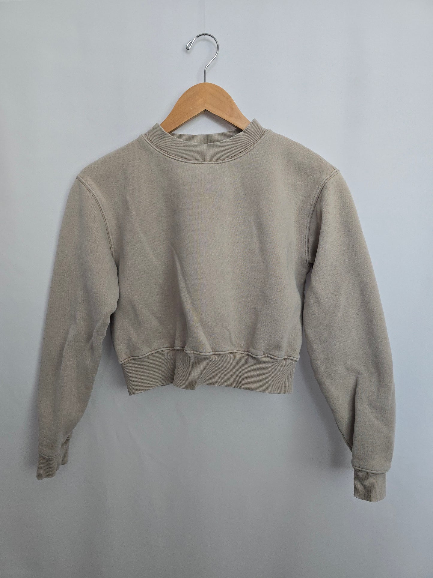 TNA Taupe Crop Sweater • X-Small