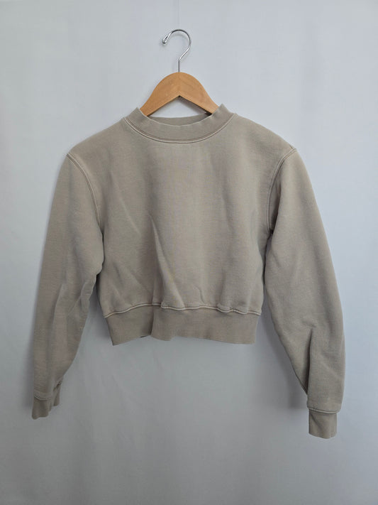 TNA Taupe Crop Sweater • X-Small