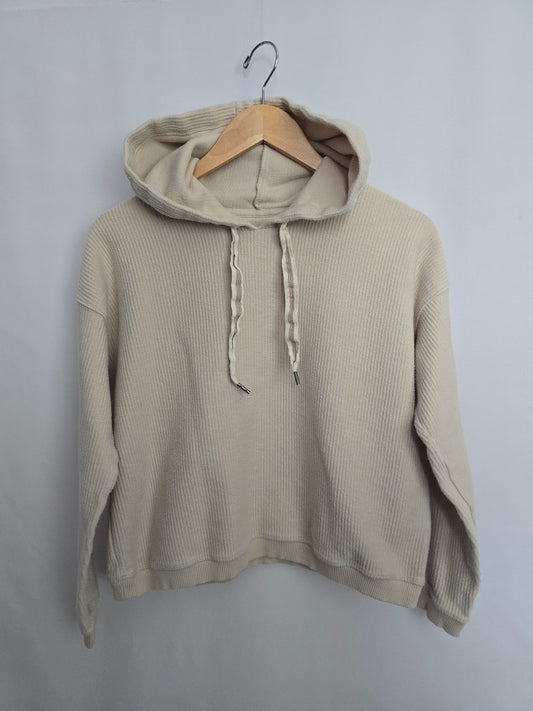 Aerie Tan Ribbed Oversized Hoodie • Small