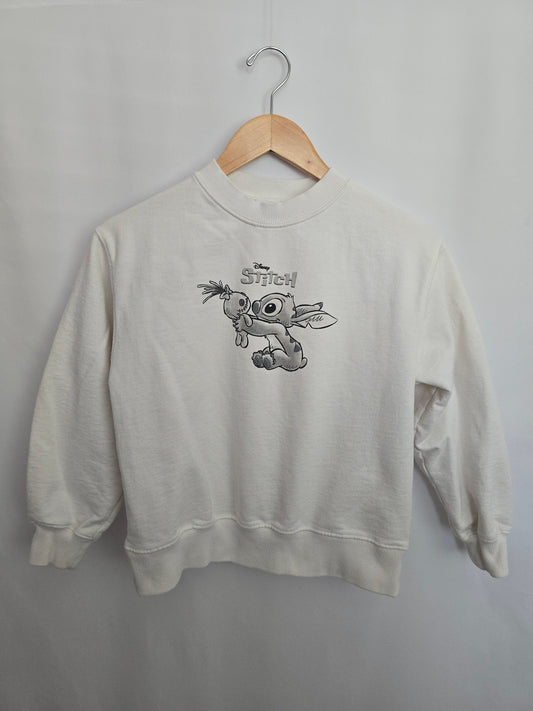 Zara x Disney Classics White Stitch Crewneck  • 12-13 years