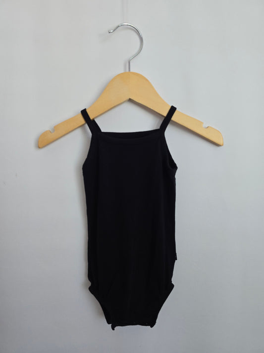 Kyte Black Tank Bodysuit • 0-3 months