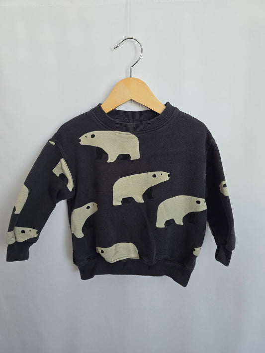 Zara Polar Bears Crewneck • 2-3 years