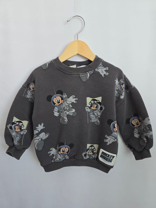 Zara x Disney Baby Mickey Astronaut Crewneck • 3-4 years