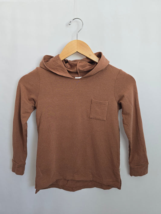 Jax & Lennon Rustic Brown Terry Hoodie • 5-6 years