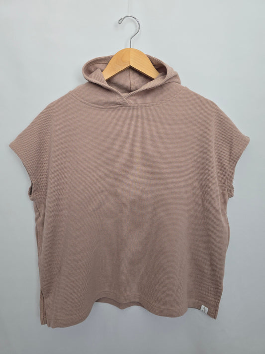 Current Tyed Dusty Rose Waffle Hooded Poncho • 2-6 years