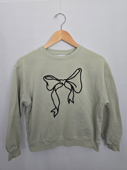 Zara Mint Bow Crewneck • 13-14 years