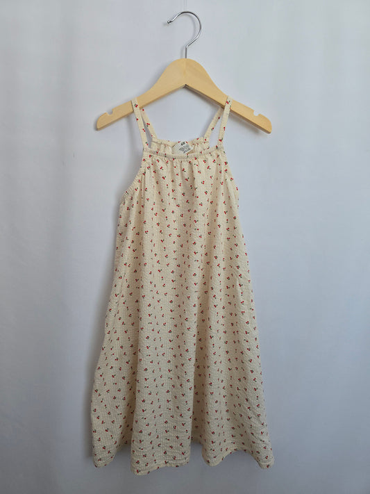 H&M Textured Cherries Dress • 6-7 years