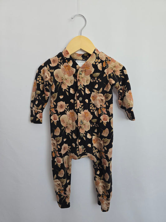 Jax & Lennon Moody Floral Terry Lounge Suit • 0-6 months
