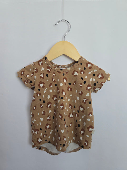 Jax & Lennon Leopard Basic Tee • 0-6 months
