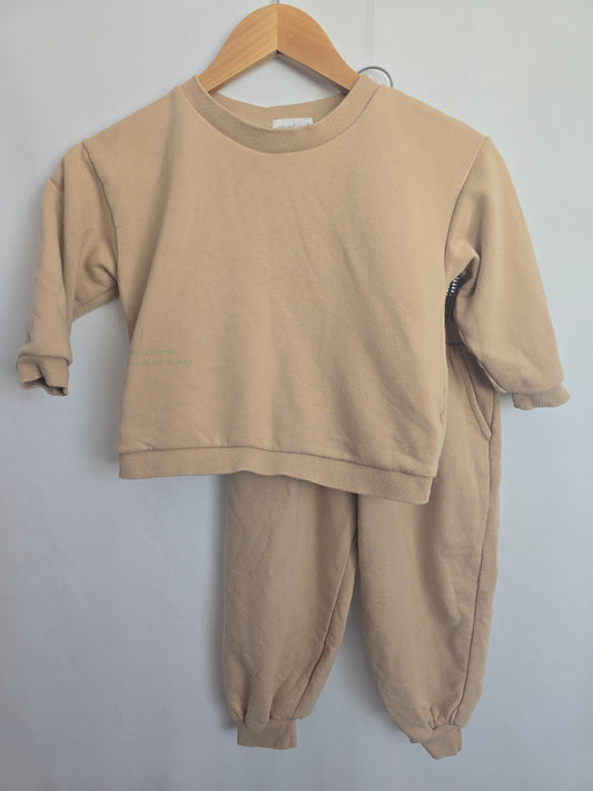 Never/Not Tan Crewneck & Joggers • 4 years