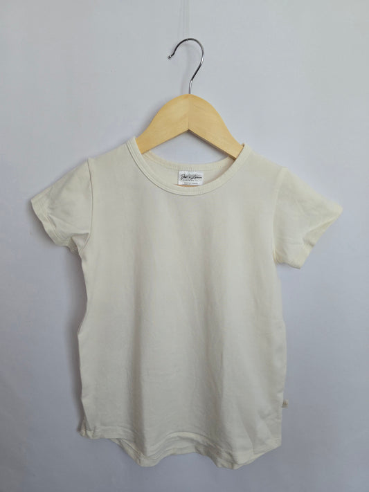 Jax & Lennon White Basic Tee • 3-4 years