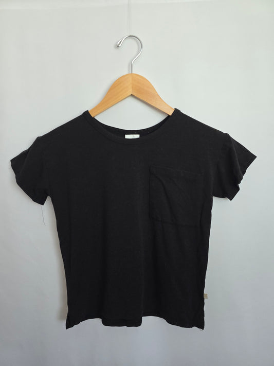 Jax & Lennon Black Pocket Tee • 5-6 years