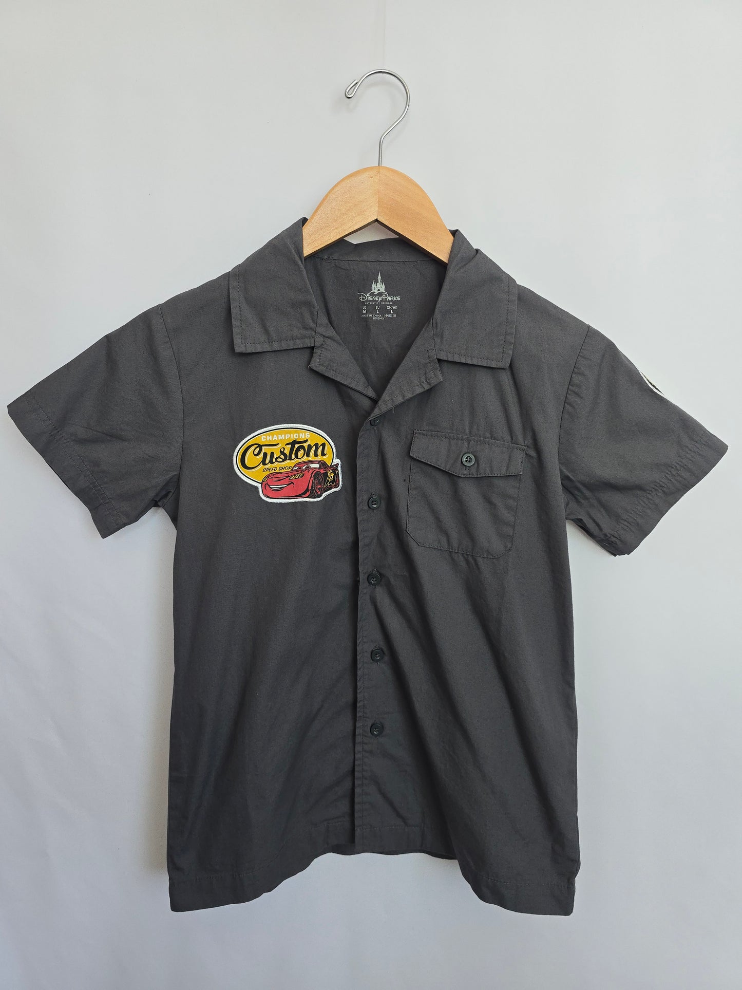Disney Parks Cars Button Up Shirt • Youth Medium 8-10 years