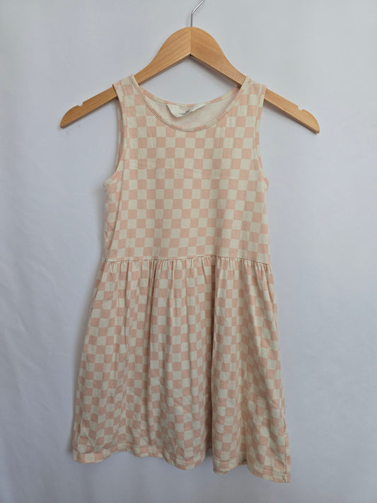 H&M Pink Checkered Tank Dress • 8-10 years