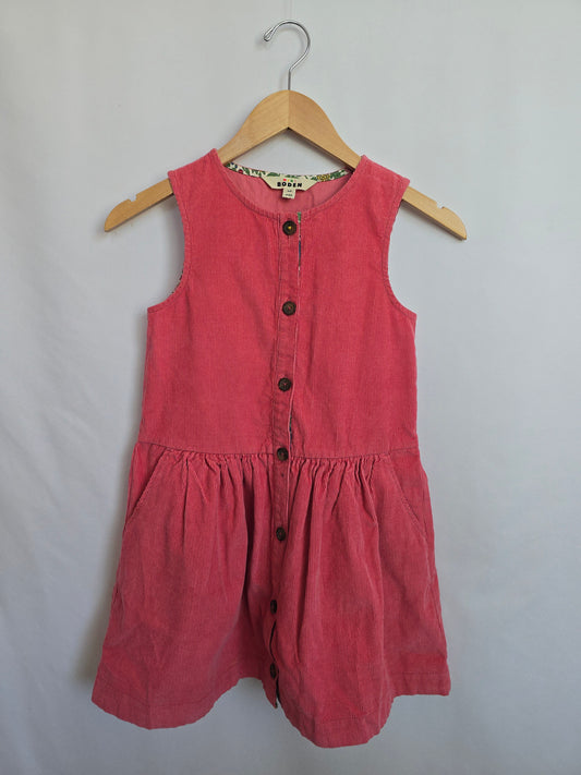 Mini Boden Pink Cord Dress • 8-9 years