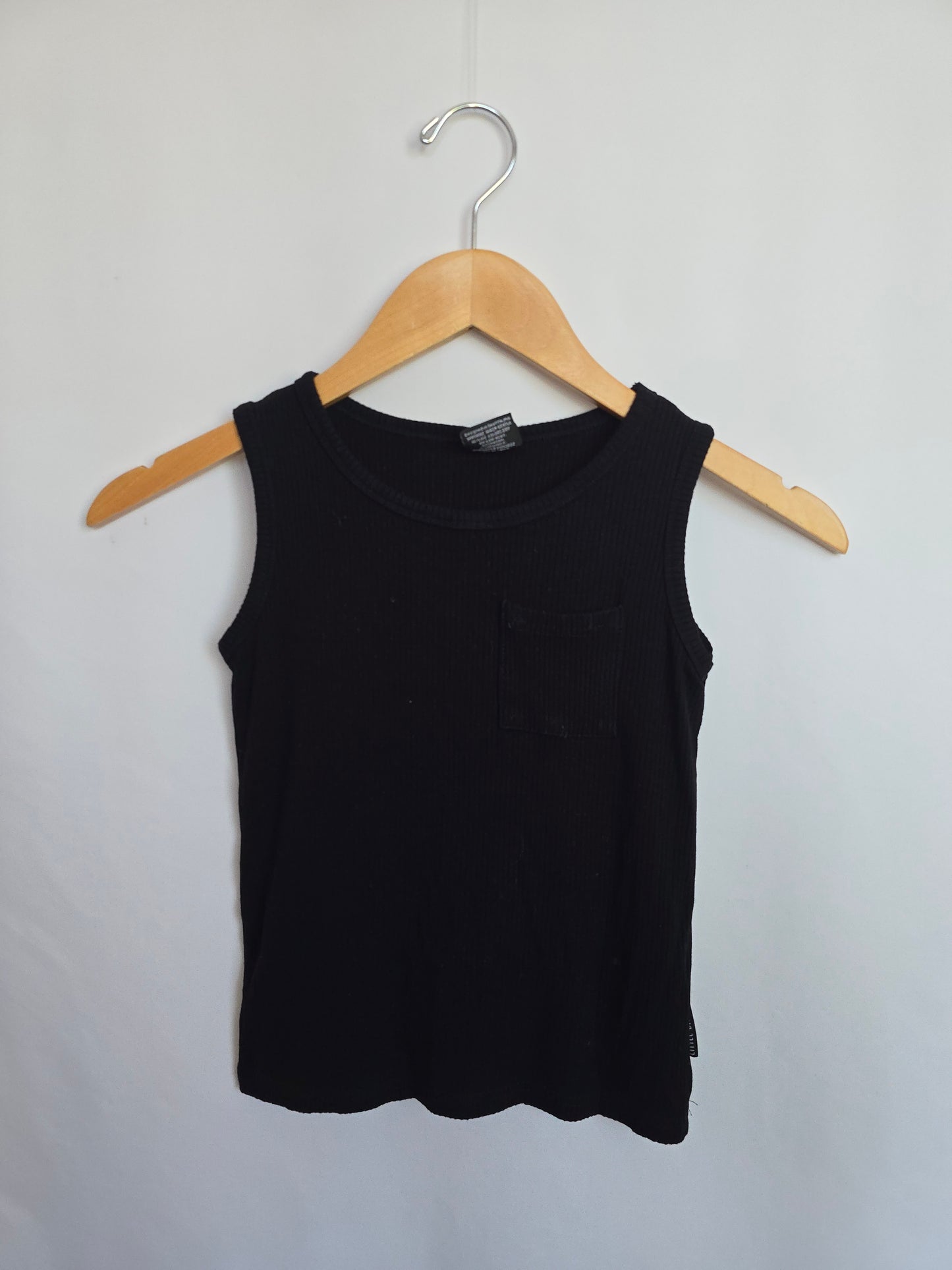Little Bipsy Black Ribbed Rayon Tank • 18-24 months