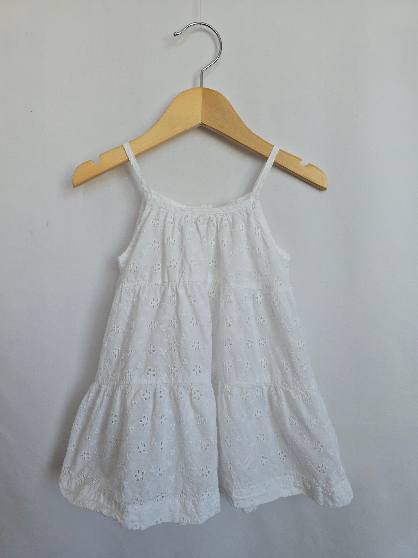 Rise Little Earthling White Eyelet Dress • 9-12 months