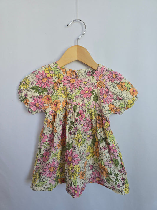 Zara Wildflower Muslin Cotton Dress • 9-12 months