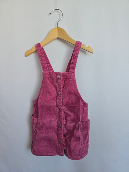 Zara Pink Cord Jumper Dress • 2-3 years