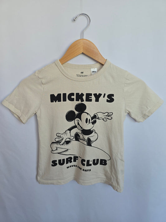 H&M Mickey Surf Club Tee • 6-8 years