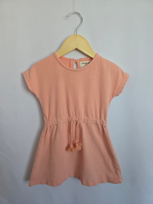 Wilson & Frenchie Blush Drawstring Dress • 12-18 months