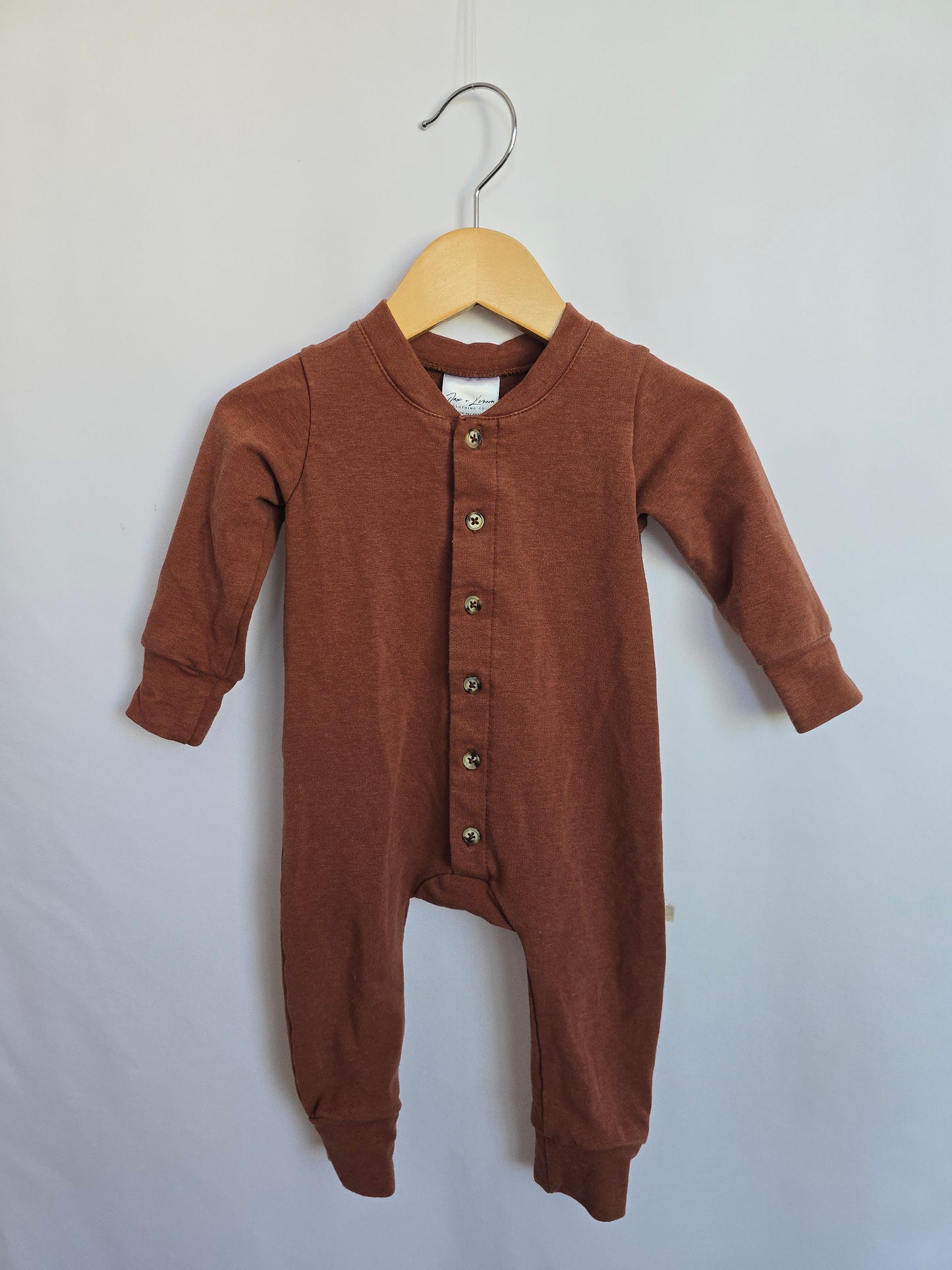 Jax & Lennon Rust Terry Lounge Suit • 0-6 months