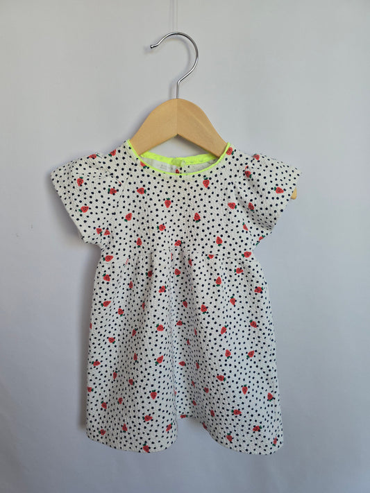 Zara Dotty Strawberries Dress • 9-12 months