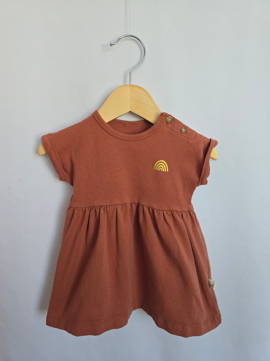 Kudaa Nutmeg Organic Cotton Dress • 3-6 months