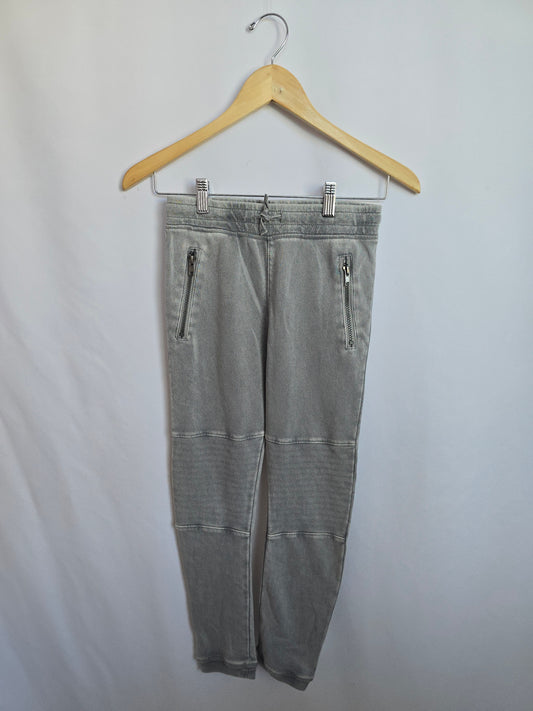 NEW H&M Grey Wash Moto Sweats • 8-9 years