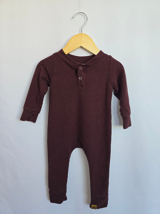 Brok Boys Merlot Bamboo Romper • 0-6 months