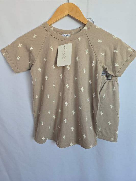 NEW Jax & Lennon Saguaro Cactus Shorts Pajamas • Youth Small 6-7 years