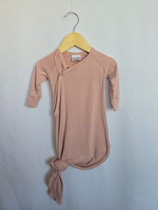 Jax & Lennon Blush Knotted Gown • Newborn