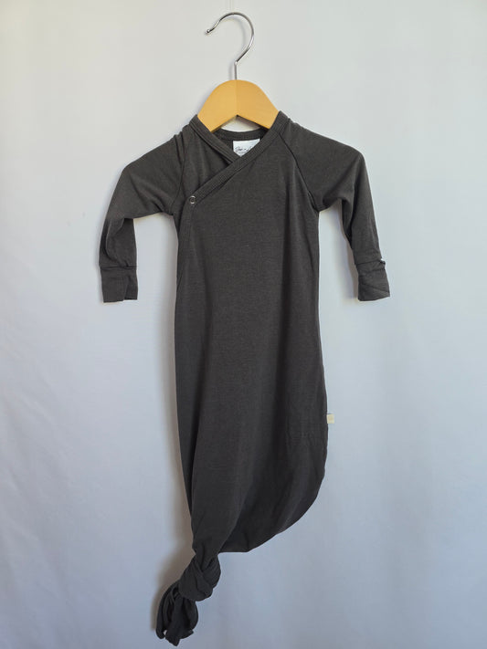 Jax & Lennon Dark Grey Knotted Gown • Newborn