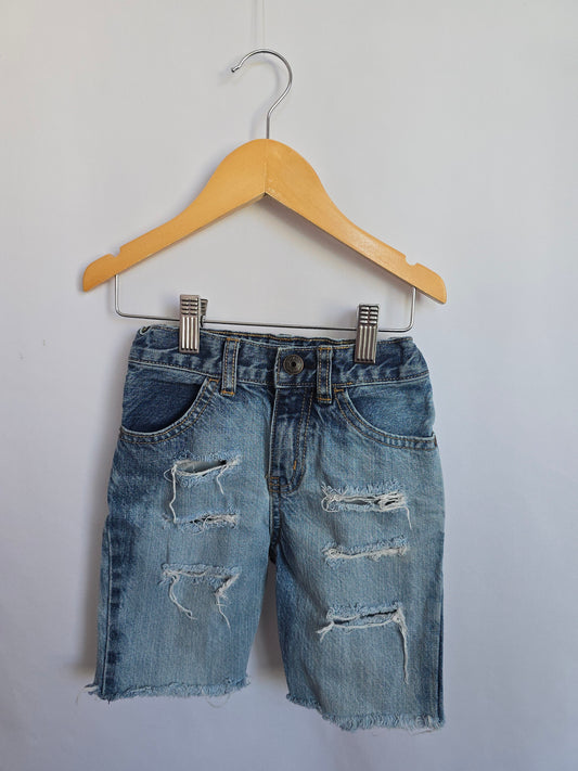 Tattrd Threads Denim Distressed Shorts • 4T