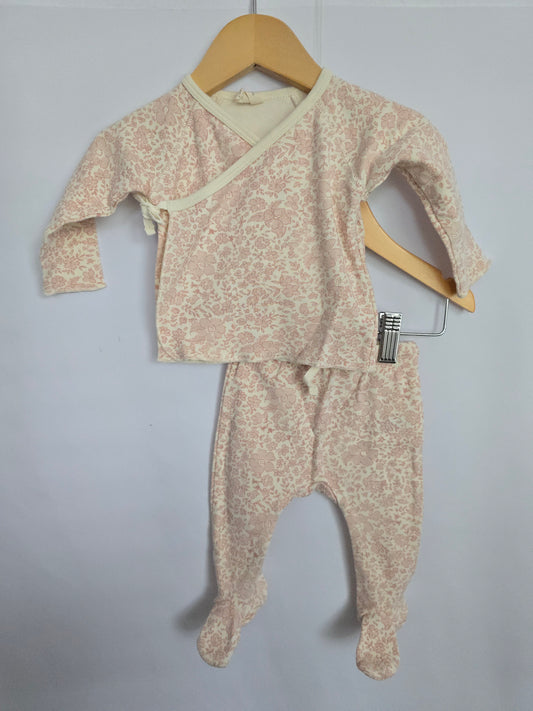 Quincy Mae Pink Floral Layette Set • 3-6 months