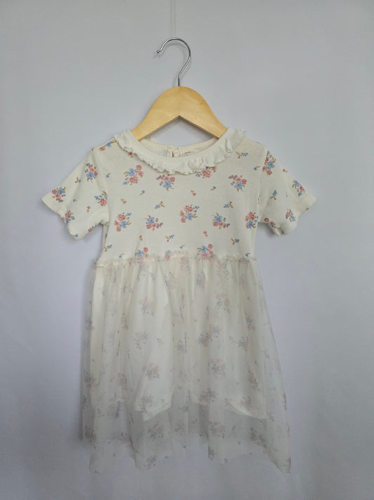H&M Floral Tulle Dress • 2-3 years