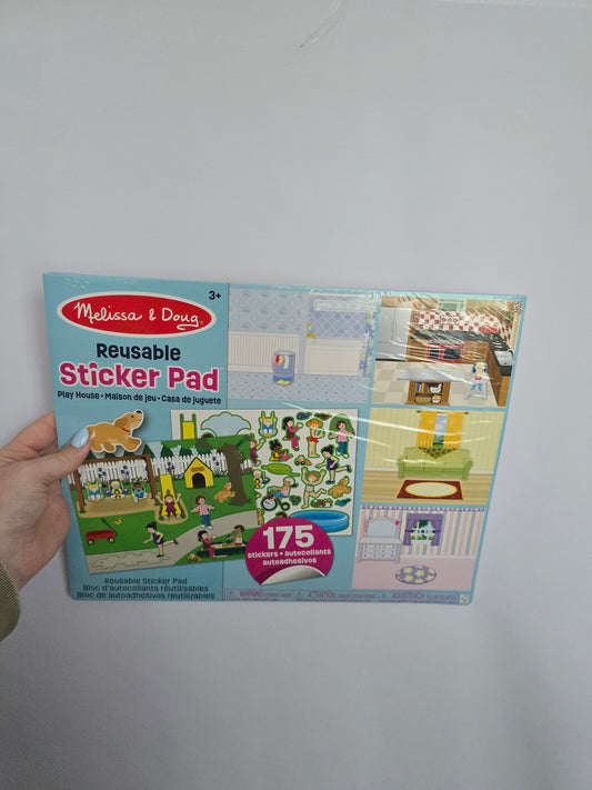 NEW Melissa & Doug Play House Reusable Sticker Book