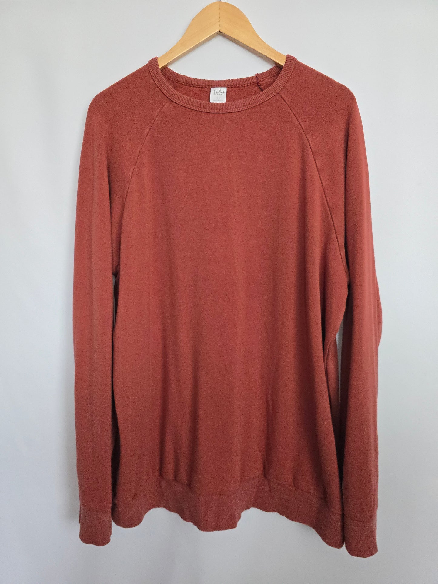 Dwelling Apparel By Little & Lively Terry Crewneck Rust • XX-Large