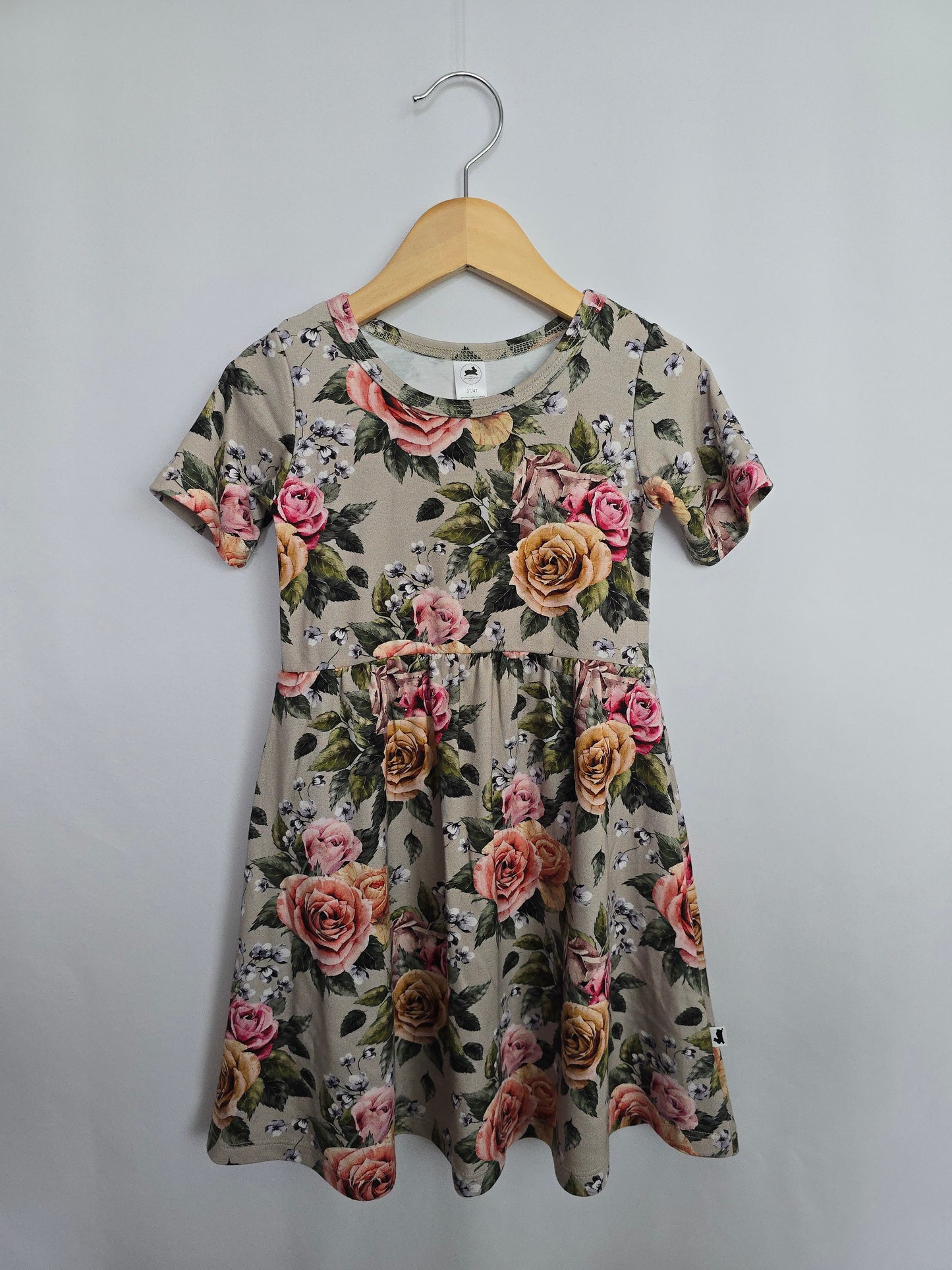 Little & Lively Rustic Floral Twirl Dress (2) • 3-4 years