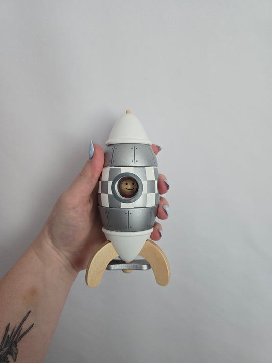 Janod Wooden Building Blocks Rocket