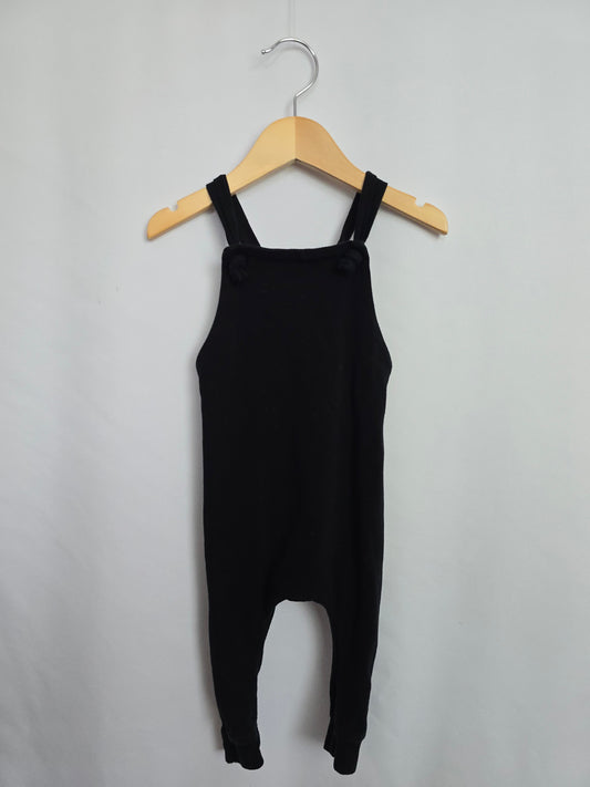 Mi & Fi Black Romperalls • 0-6 months