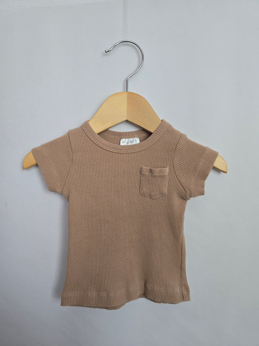 PLAY Mebie Baby Oak Ribbed Tee • 3-6 months
