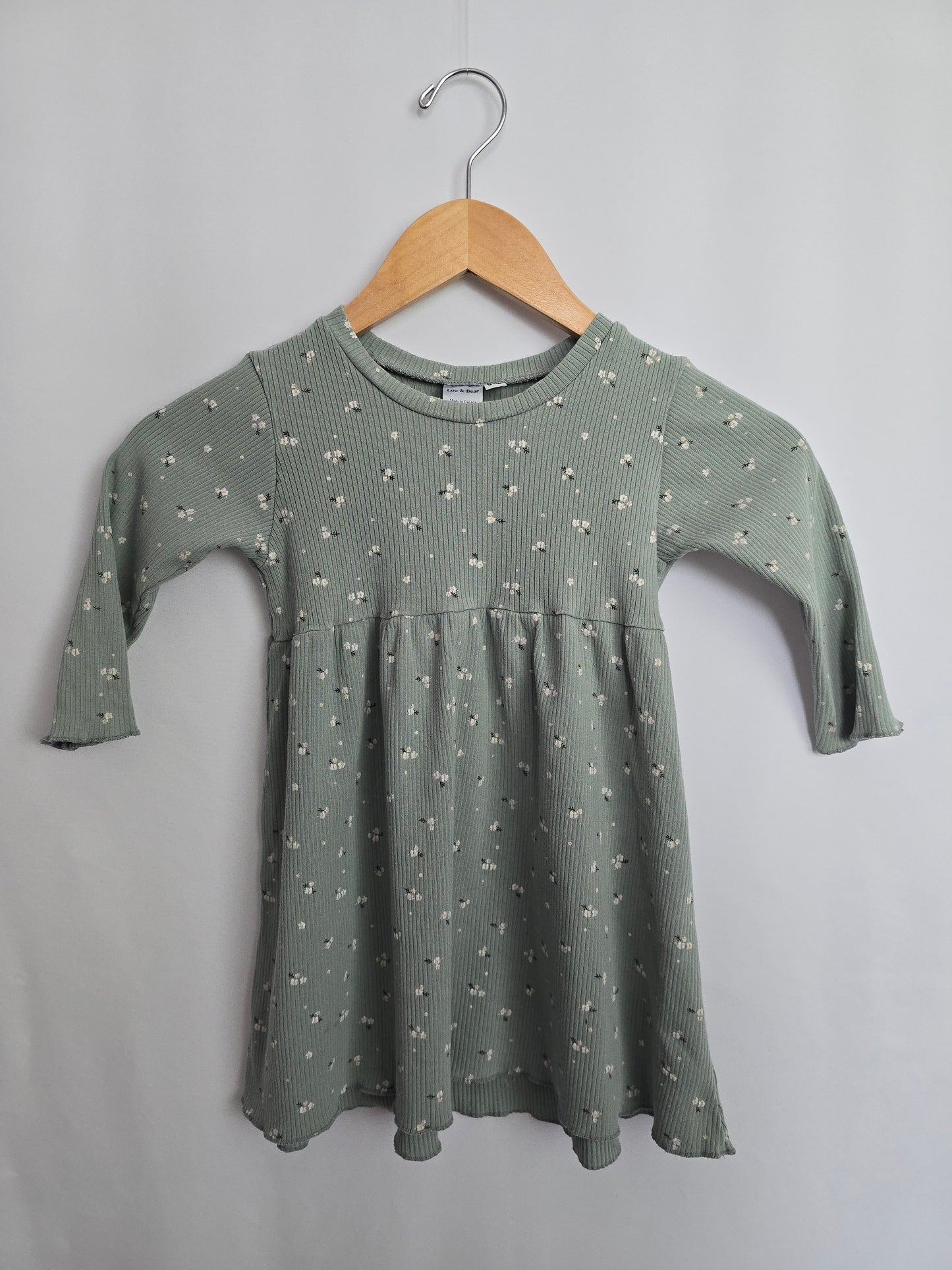Lou & Bear Mint Mini Floral Empire Dress • 5-6 years