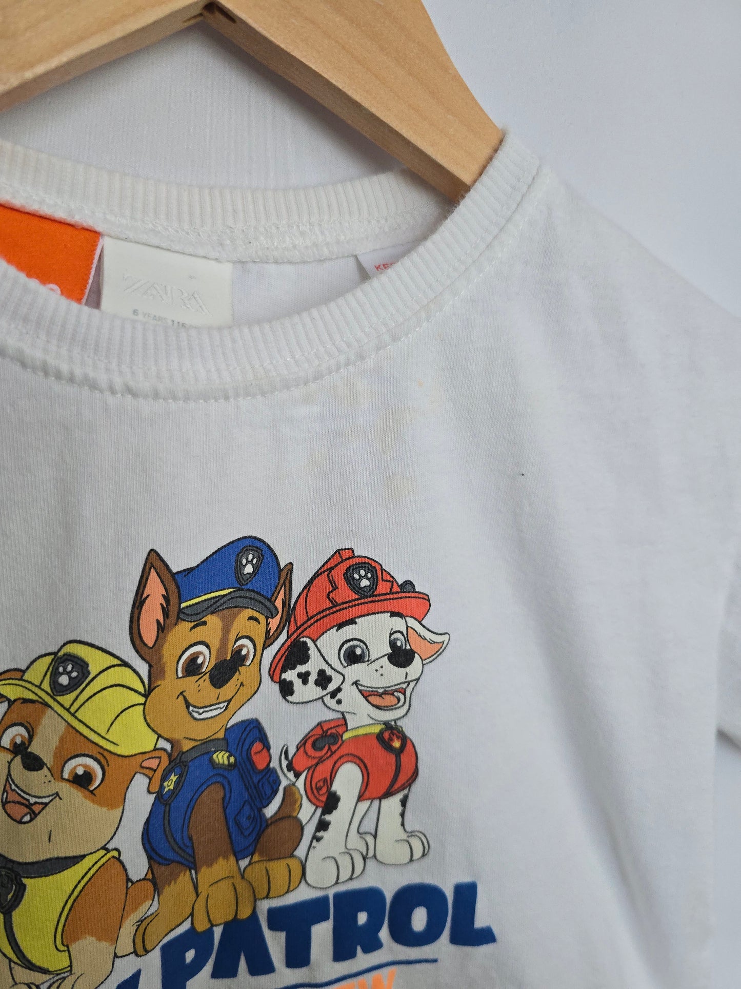 PLAY Zara White Paw Patrol Tee • 6 years