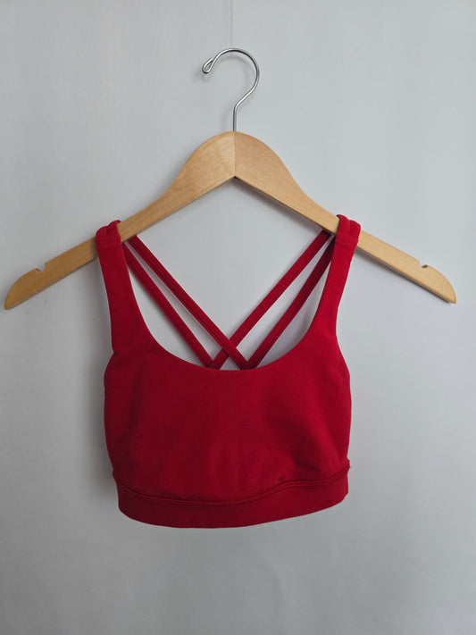 Lululemon Red Energy Bra • X-Small 2