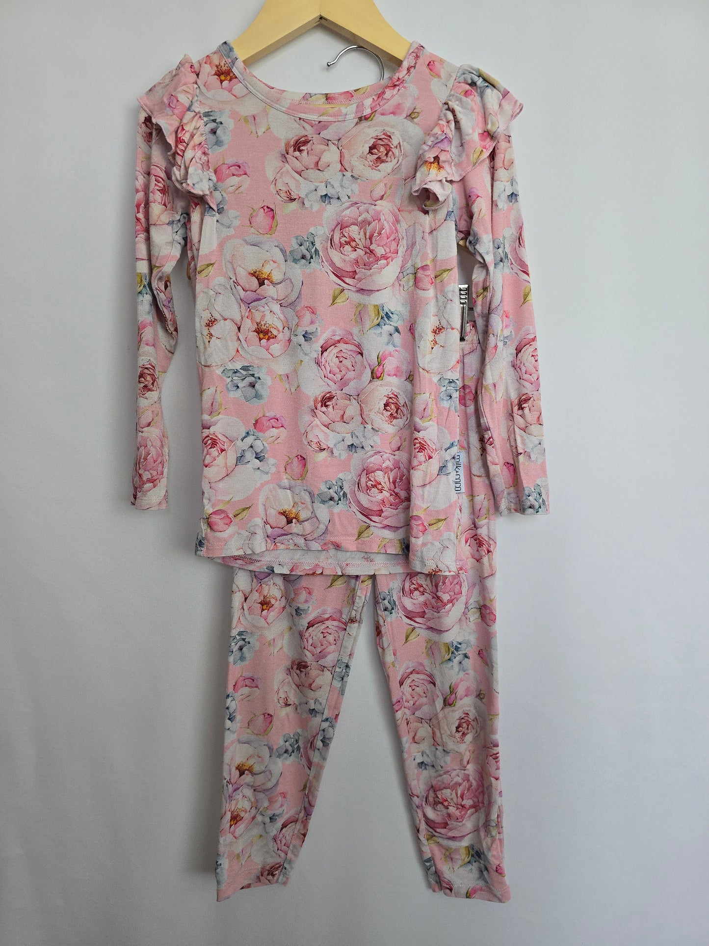 Milk & Coco Floral Pajama Set • 4 years